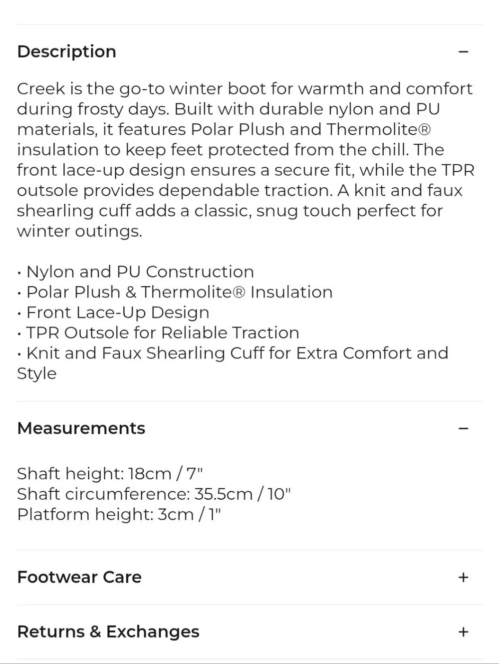 Cougar insulated winter